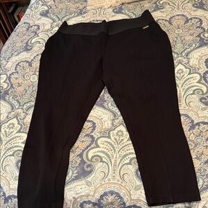 Black Pull-On Ponte Pants